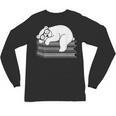 Polar Bear Reading Book Pajama Sleep Unisex Long Sleeve T-Shirt