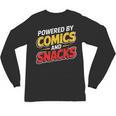 Powered By Comics And Snacks Comic Book Lover Unisex Long Sleeve T-Shirt Powered By Comics And Snacks Comic Book Lover Unisex Long Sleeve T-Shirt
