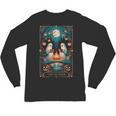 The Reader Bookish Cute Spooky Ghost Reading Book Tarot Card Unisex Long Sleeve T-Shirt