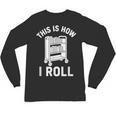 Reader Librarian Library This Is How I Roll Book Cart Meme Unisex Long Sleeve T-Shirt
