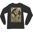 The Reader Tarot Card Book Lover Skeleton Reading Book Unisex Long Sleeve T-Shirt