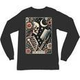 The Reader Tarot Card Skeleton Reading Book Bookworm Bookish Unisex Long Sleeve T-Shirt The Reader Tarot Card Skeleton Reading Book Bookworm Bookish Unisex Long Sleeve T-Shirt