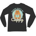 Reading Makes Me Cappy Bookworm Capybara Book Reading Unisex Long Sleeve T-Shirt