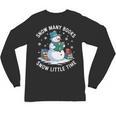 Reading Snowman So Many Books Christmas Books Readers Unisex Long Sleeve T-Shirt
