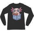 Readsalotl Axolotl Reading Book Lover Reading Pocket Axolotl Unisex Long Sleeve T-Shirt