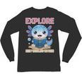 Readsolotl Kawaii Axolotl Book Lover Reading Unisex Long Sleeve T-Shirt