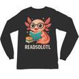 Readsolotl Kawaii Axolotl Reading Book Lover Unisex Long Sleeve T-Shirt Readsolotl Kawaii Axolotl Reading Book Lover Unisex Long Sleeve T-Shirt