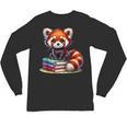 Red Panda Books Lover Reading Bookworm Unisex Long Sleeve T-Shirt