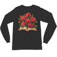 Red Roses Flowers Book Floral Unisex Long Sleeve T-Shirt Red Roses Flowers Book Floral Unisex Long Sleeve T-Shirt