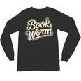 Retro Book Worm Reading For Book Lovers Unisex Long Sleeve T-Shirt