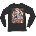 Retro Floral Red & Booked Library Reading 4th Of July Unisex Long Sleeve T-Shirt Retro Floral Red & Booked Library Reading 4th Of July Unisex Long Sleeve T-Shirt
