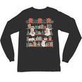 Retro Ghost Reading Book Teacher Librarian Bookish Christmas Unisex Long Sleeve T-Shirt