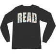 Retro Read Floral Reading Bookworm Librarian Book Lover Unisex Long Sleeve T-Shirt