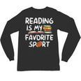 Retro Reading Is My Favorite Sport Football World Book Day Unisex Long Sleeve T-Shirt