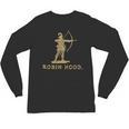 Robin Hood The Archer Book Cover Illustration In Gold Unisex Long Sleeve T-Shirt Robin Hood The Archer Book Cover Illustration In Gold Unisex Long Sleeve T-Shirt