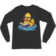Rubber Duck Reading Book Swim Rubber Duckling Rubber Duckie Unisex Long Sleeve T-Shirt