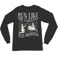 Run Like Mr Collins Just Proposed Vintage Book Quote Unisex Long Sleeve T-Shirt