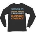 Running On Candle Making Social Introvert Humor Vintage Unisex Long Sleeve T-Shirt