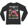 School Secretary Read Books And Know Things Flowers Flamingo Unisex Long Sleeve T-Shirt