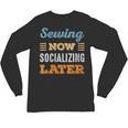 Sewing Now Minimal Socializing Introvert Vintage Unisex Long Sleeve T-Shirt Sewing Now Minimal Socializing Introvert Vintage Unisex Long Sleeve T-Shirt