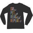 Sip Tea Pet Cats Read Books Repeat Book Cat Lover Unisex Long Sleeve T-Shirt Sip Tea Pet Cats Read Books Repeat Book Cat Lover Unisex Long Sleeve T-Shirt