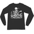 Skeleton Reading Book Floral Dark For Book Lovers Unisex Long Sleeve T-Shirt Skeleton Reading Book Floral Dark For Book Lovers Unisex Long Sleeve T-Shirt