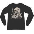 Skull Books Flowers Goth Reader Grunge Dark Alt Aesthetic Unisex Long Sleeve T-Shirt