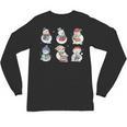 Snowman Reading Book Santa Christmas Bookish Teacher Unisex Long Sleeve T-Shirt