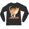 SOCIALLY AWKWARD FUNNY CAT ANTISOCIAL INTROVERT WEIRD Unisex Long Sleeve T-Shirt