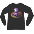 Spooky Grim Reaper Reading A Book Cute Creepy Halloween Unisex Long Sleeve T-Shirt Spooky Grim Reaper Reading A Book Cute Creepy Halloween Unisex Long Sleeve T-Shirt