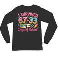Survived 67 Days Of School Ice Cream Drip Apple Pencil Book Unisex Long Sleeve T-Shirt