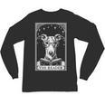 Tarot Card Vintage Whippet Dog Book Lover The Reader Unisex Long Sleeve T-Shirt