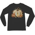 Teacher Book Pumpkin Fall Reading Thanksgiving Autumn Unisex Long Sleeve T-Shirt