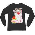 Teacher Pig Cute Farm Animal Book Lover School Student For Men Women Kids Unisex Long Sleeve T-Shirt