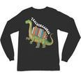 Teachersaurus Dinosaur Teachers Dino Reading Book Librarian Unisex Long Sleeve T-Shirt
