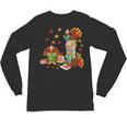 Turkey Reading Books Fall Librarian Book Lover Teacher Kids Unisex Long Sleeve T-Shirt