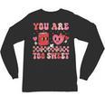 Valentine Day Book You Are Too Sweet Librarian Teacher Kids Unisex Long Sleeve T-Shirt