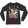 Watercolor Butterfly Fairy Read Book Library Fantasy Novel Unisex Long Sleeve T-Shirt