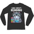 Wild About Reading Book Lover Hippo Unisex Long Sleeve T-Shirt