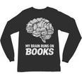 Women's My Brain Runs On Books Reading Bookworm Men Women Unisex Long Sleeve T-Shirt