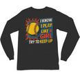 Women's Girls Softball Play Like A Girl Comic Book Pop Art Unisex Long Sleeve T-Shirt Women's Girls Softball Play Like A Girl Comic Book Pop Art Unisex Long Sleeve T-Shirt
