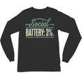 Women's Social Battery 3 Introvert Sarcasm Unisex Long Sleeve T-Shirt