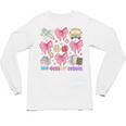 100 Days Of School Coquette Bow School Bus Pencil Books Unisex Long Sleeve T-Shirt