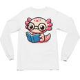 Adorable Book Lover Axolotl With Reading Glasses Cute Unisex Long Sleeve T-Shirt Adorable Book Lover Axolotl With Reading Glasses Cute Unisex Long Sleeve T-Shirt