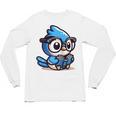Adorable Book Lover Blue Jay With Reading Glasses Cute Raglan Baseball Tee Unisex Long Sleeve T-Shirt Adorable Book Lover Blue Jay With Reading Glasses Cute Raglan Baseball Tee Unisex Long Sleeve T-Shirt