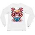 Adorable Book Lover Quokka With Reading Glasses Cute Unisex Long Sleeve T-Shirt