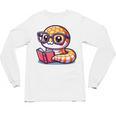 Adorable Book Lover Rattlesnake With Reading Glasses Cute Unisex Long Sleeve T-Shirt