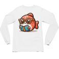 Adorable Book Lover Salmon With Reading Glasses Cute Unisex Long Sleeve T-Shirt