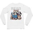 Animals Raccoon Reading Book Librarian Across America Kids Unisex Long Sleeve T-Shirt