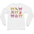 Apple Coquette Bow Books First Day Of School Back To School Unisex Long Sleeve T-Shirt Apple Coquette Bow Books First Day Of School Back To School Unisex Long Sleeve T-Shirt